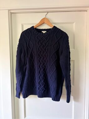 Crewcuts Boys Navy Cable Knit Sweater